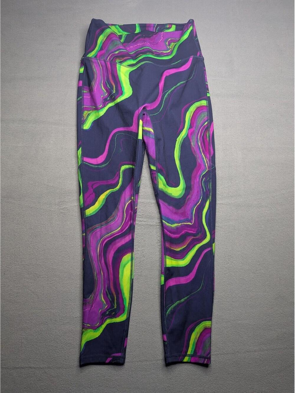Fabletics Leggings Womens M Multicolor Motion365 High Waist Ankle Pockets Yoga - Picture 3 of 10